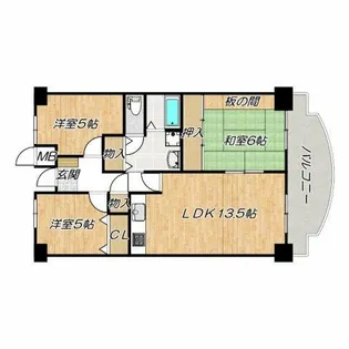 大阪府河内長野市小山田町【マンション】の間取り