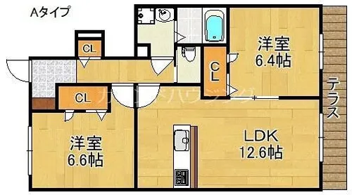 シャーメゾン尾崎【1階】の間取り