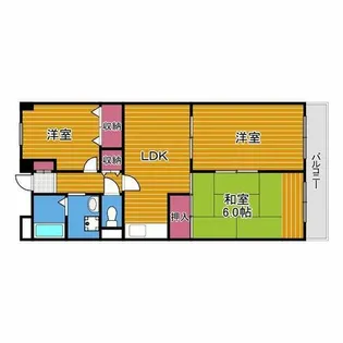 グランドハイツ杉田I【3階】の間取り