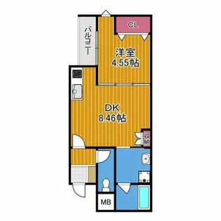 ステラキャットハート【1階】の間取り