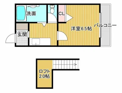 LIBRA花園【201号室】の間取り