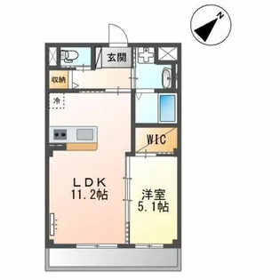 コンフォルト春日西Ⅱ【1階】の間取り