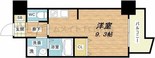 プライムアーバン松屋町【7階】の間取り