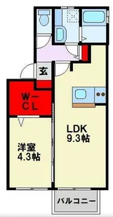 ナチュール陣原【2階】の間取り