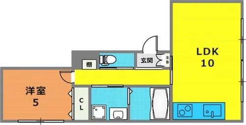 Kパラッツォ神戸元町通【3階】の間取り