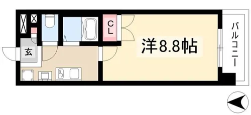 パルティール神宮前【5階】の間取り