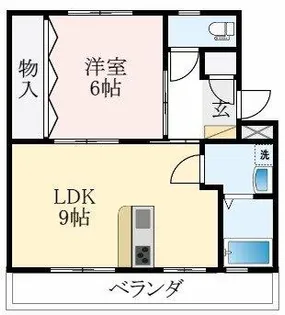 大阪府羽曳野市野々上3丁目【マンション】の間取り