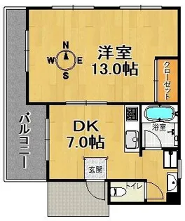 グレーズハイツ下沢【301号室】の間取り