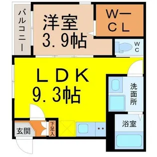 ル・シエル 東水切町【3階】の間取り