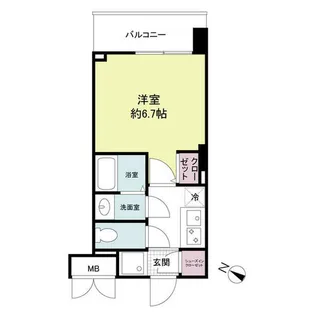 ブランシエスタ西京極【4階】の間取り