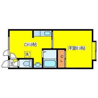 ノースピュア【202号室】の間取り