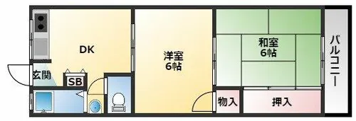 シェモワワン【2階】の間取り