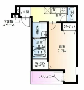 1Kの間取り画像