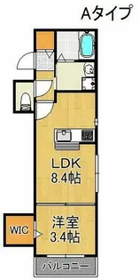 セジュール本町【3階】の間取り