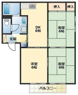 ベルク・ミッテ D棟【201号室】の間取り