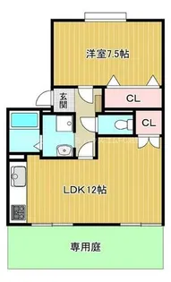 タウニィハイツ金剛【1階】の間取り