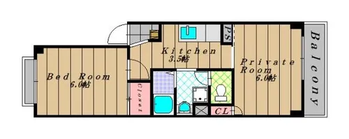 グリーンヒルハイツ【2階】の間取り