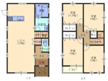 兵庫県姫路市飾磨区今在家7丁目【一戸建】の間取り