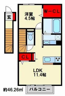 ゆららⅡ【203号室】の間取り
