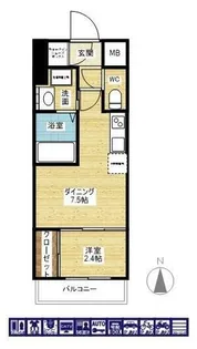 コンフォリア新大阪宮原Q【4階】の間取り