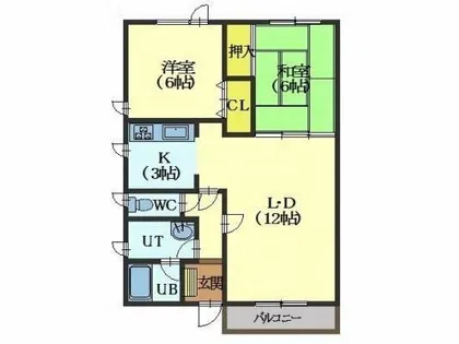 大國マンション【103号室】の間取り