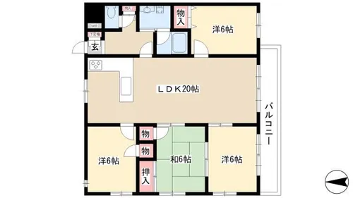 エトワール西山【3階】の間取り
