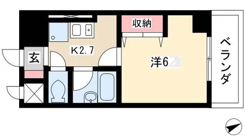 フィール大須【405号室】の間取り