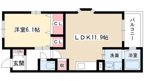ジュエデ・ボヌール【3階】の間取り