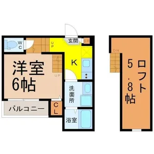 ハーモニーテラス鶴田III【102号室】の間取り