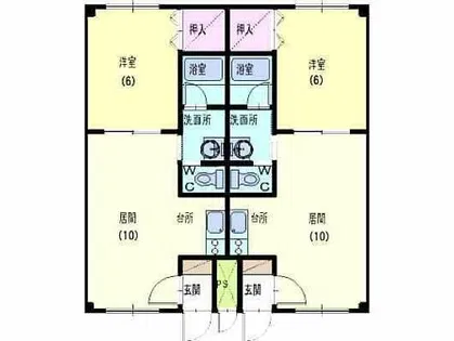 ピュアパレス函館Ⅲ【405号室】の間取り