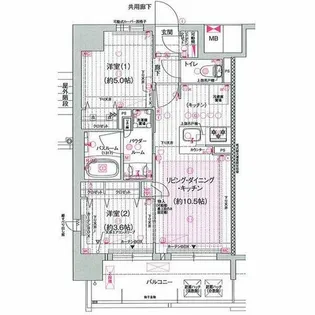 プレサンスレイズ茶屋ヶ坂【301号室】の間取り