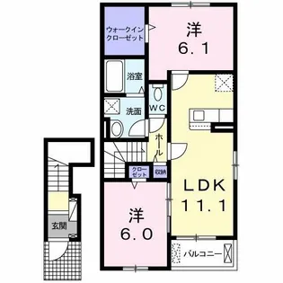 アルメールA【205号室】の間取り