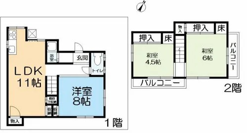 兵庫県神戸市東灘区西岡本5丁目【一戸建】の間取り