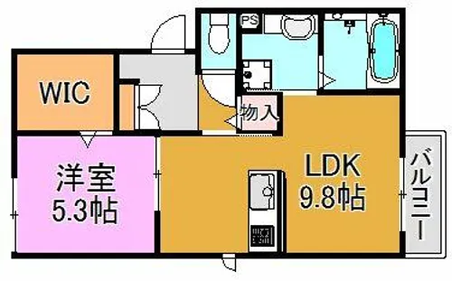フェリオ吉田【2階】の間取り