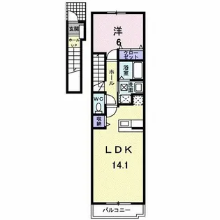 サンリット スクエアーS.K【2階】の間取り