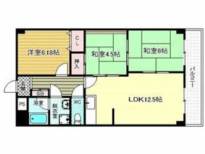 フローラルコート【2階】の間取り