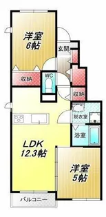 アムールコート【1階】の間取り