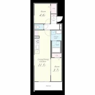 アイナ ルアナ ウル【2階】の間取り