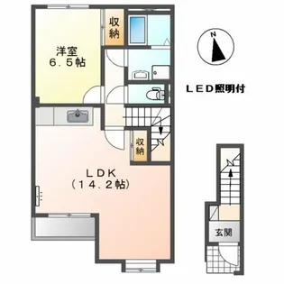 エスポアタウン・UK【2階】の間取り