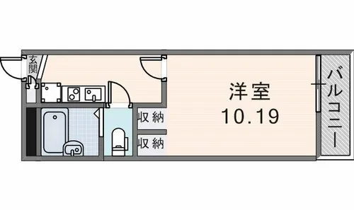 レオパレスフローリッシュ【201号室】の間取り