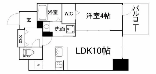 La Douceur谷町(ミラージュパレス谷町ブライト)【8階】の間取り