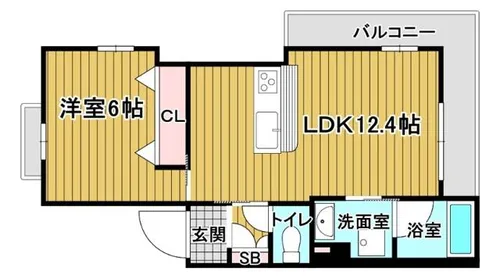 ユイロ中津【2階】の間取り