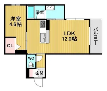 ユイロ中津【2階】の間取り