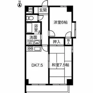サニーコート平和【5階】の間取り
