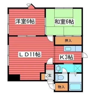 メイユール月寒Ⅱ【2階】の間取り