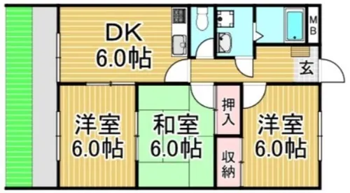 福岡県春日市惣利5丁目【アパート】の間取り