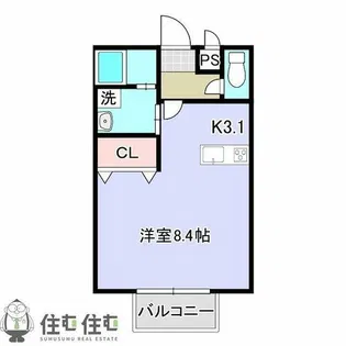 オリーブハウスHIDAKA【203号室】の間取り