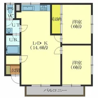 アーバンライフアネックス【1-A号室】の間取り