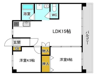 クローバー・メゾン千里山【4階】の間取り