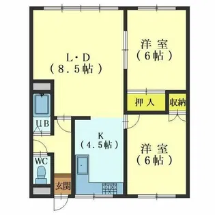 パレス神山【102号室】の間取り